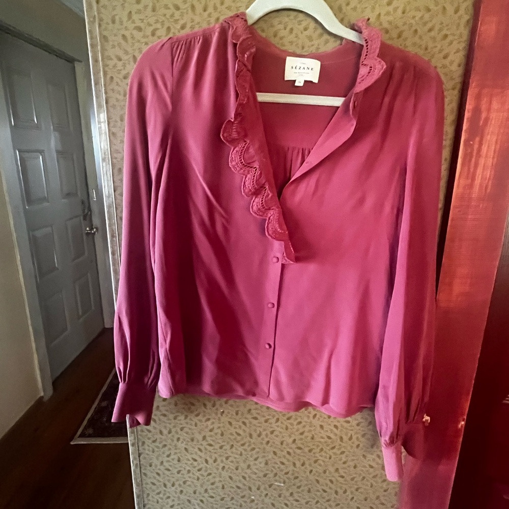 Sezane Silk chlo blouse